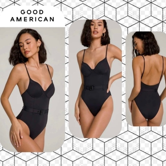 GOOD American Showoff One Piece Black Swimsuit Size (1) Small - Picture 11 of 11